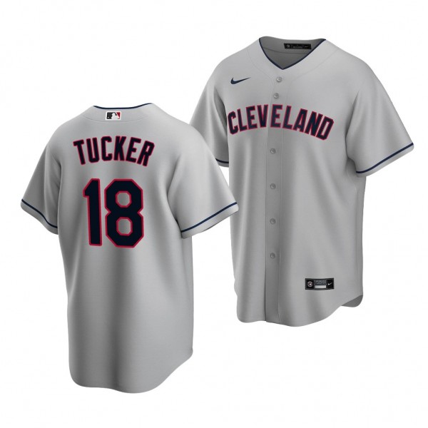 Carson Tucker Cleveland Indians 2020 MLB Draft Gray Jersey Road Replica