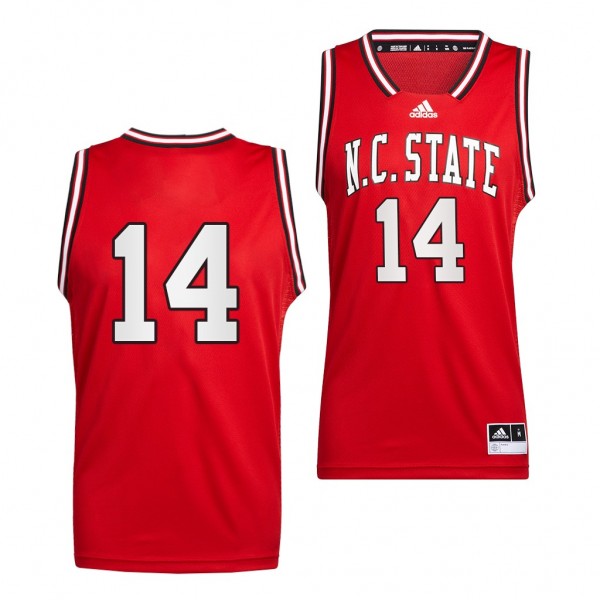 NC State Wolfpack Casey Morsell #14 Red Reverse Re...