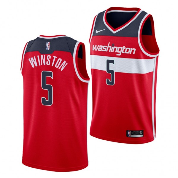 Cassius Winston #5 Washington Wizards Red Jersey 2...