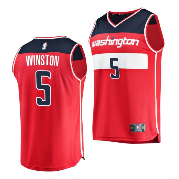 Cassius Winston Washington Wizards 2020 NBA Draft Red Jersey 2020-21 Replica