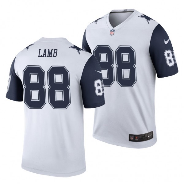 Dallas Cowboys CeeDee Lamb White 2020 NFL Draft Co...