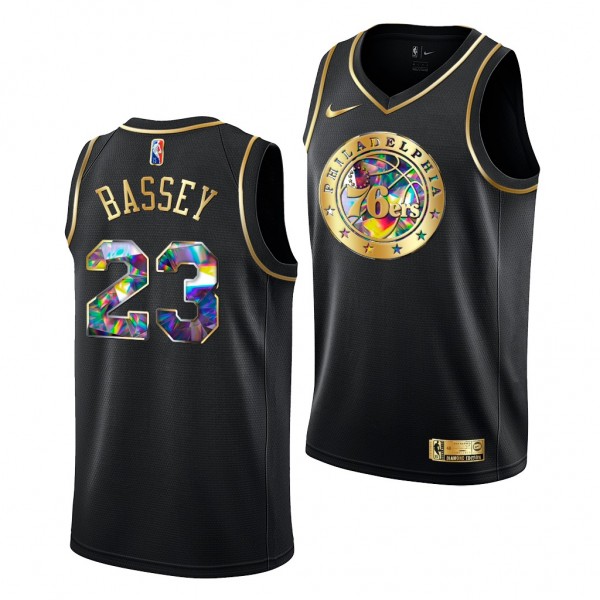 2021 NBA Draft Charles Bassey #23 76ers Diamond Lo...