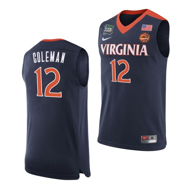 Virginia Cavaliers Chase Coleman Navy 2019-20 Home...
