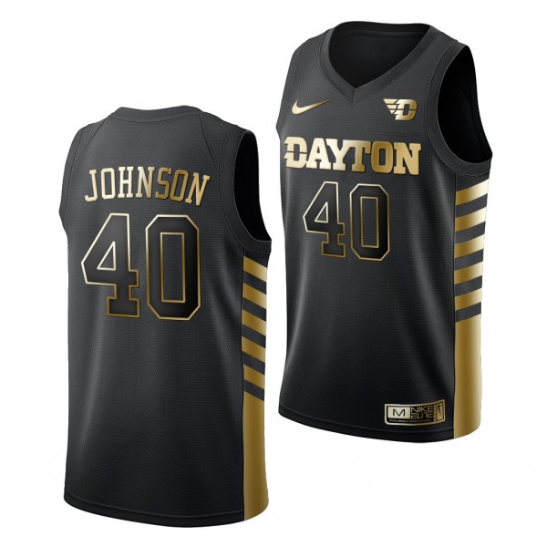 Dayton Flyers Chase Johnson Black Golden Edition L...