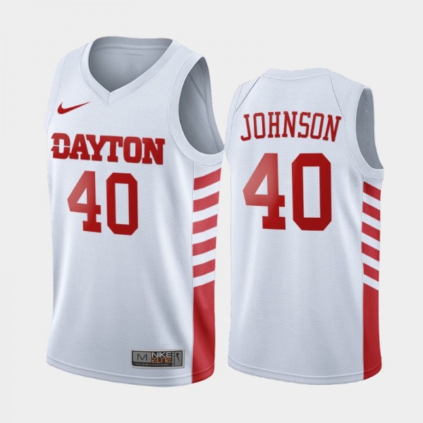 Dayton Flyers Chase Johnson White College Basketba...