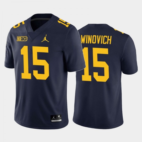 Michigan Wolverines Chase Winovich Navy Home Histo...