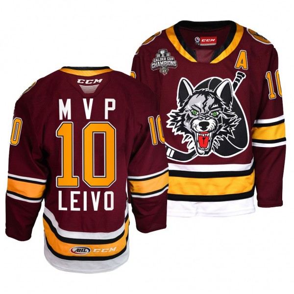 Josh Leivo Chicago Wolves 2022 Calder Cup Champs M...