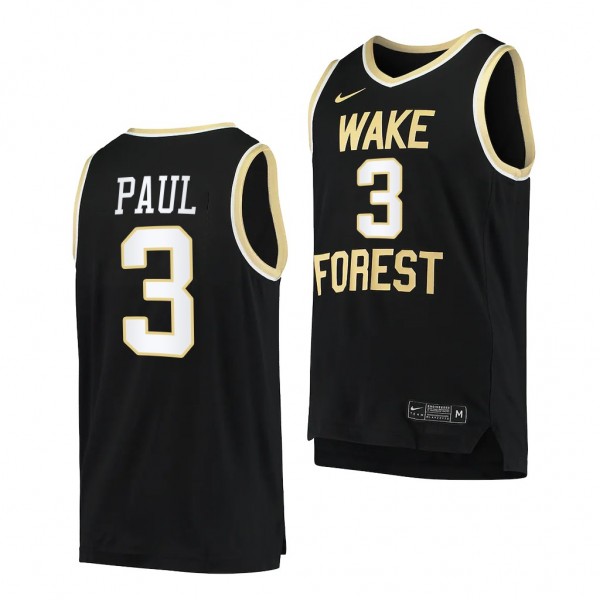 Wake Forest Demon Deacons Chris Paul College Basketball uniform Black #3 Jersey