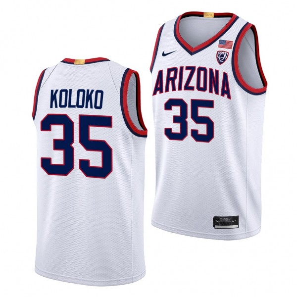 Christian Koloko Arizona Wildcats #35 White Limite...