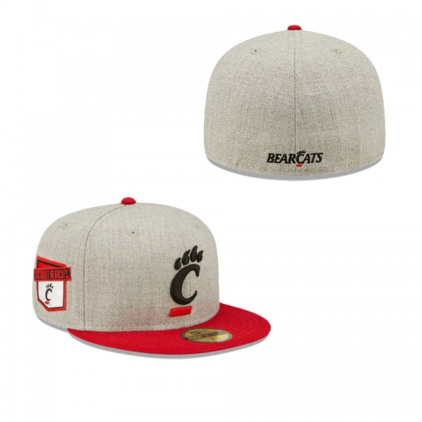 Cincinnati Bearcats Grey Heather Patch 59FIFTY Fit...