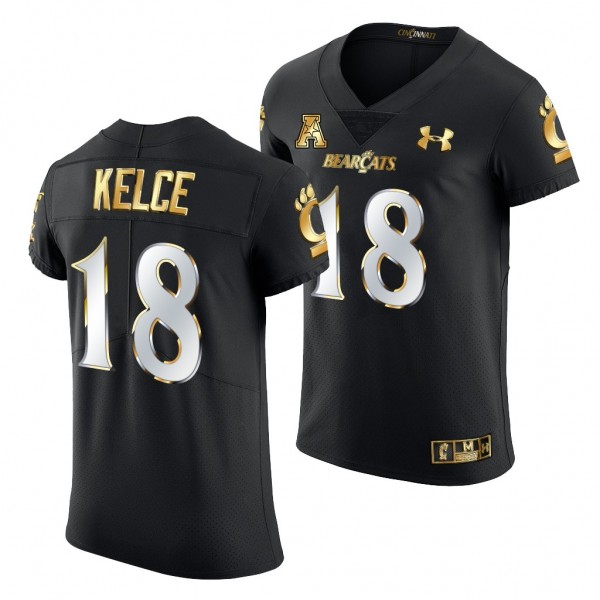 Travis Kelce #18 Cincinnati Bearcats Black Golden ...