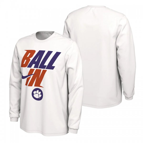 Clemson Tigers Nike Ball In Bench T-Shirt White