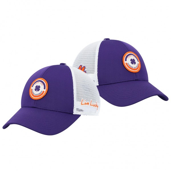 Clemson Tigers Purple Hat Motto Trucker Snapback