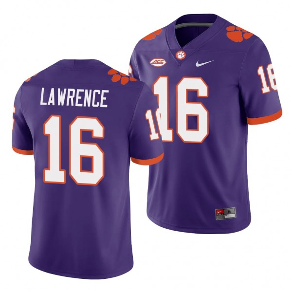 Clemson Tigers Trevor Lawrence Purple College Football Playoff Game Jersey