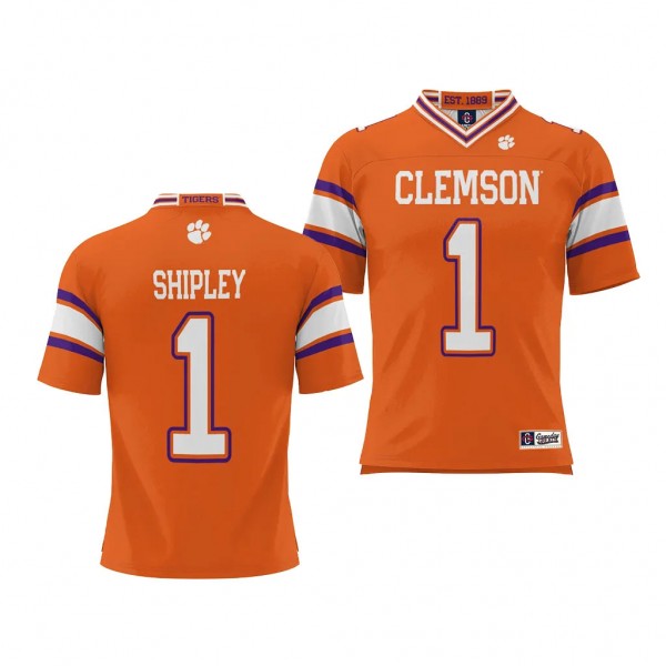 Will Shipley Clemson Tigers NIL Player #1 Jersey M...