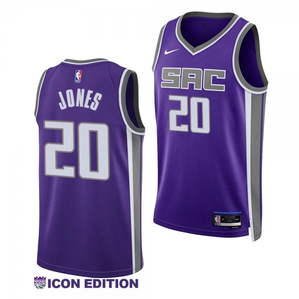 2023 NBA Draft Colby Jones #20 Kings Purple Icon E...