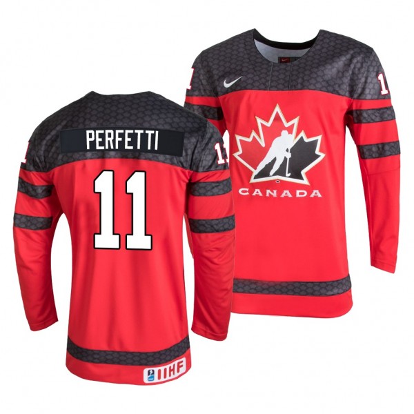 Cole Perfetti #11 Canada Hockey 2022 IIHF World Ju...