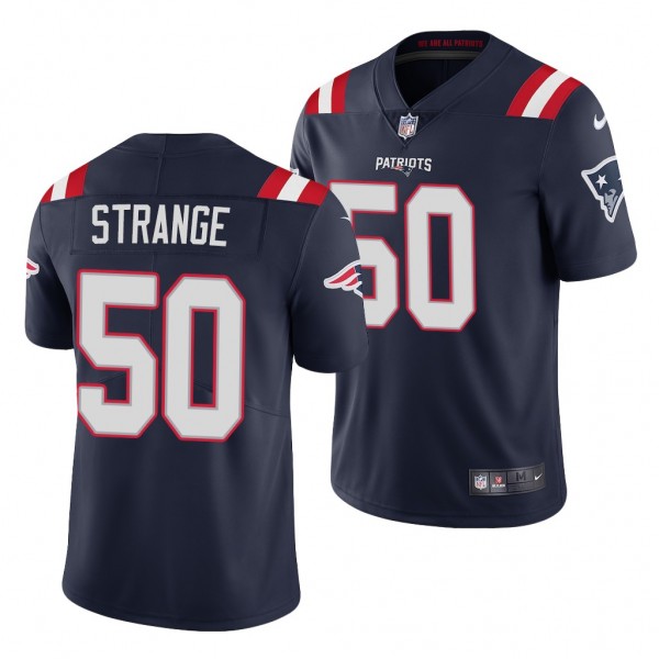 Cole Strange 2022 NFL Draft New England Patriots Navy Jersey - Men