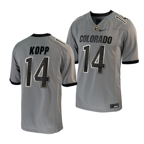 Colorado Buffaloes #14 Maddox Kopp Untouchable Game Grey Football Jersey Men's