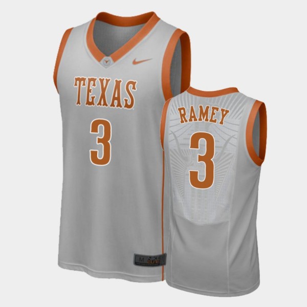 Texas Longhorns Courtney Ramey Gray Replica College Basketball Jersey