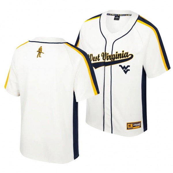 West Virginia Mountaineers Ruth Button-Up Cream Ba...