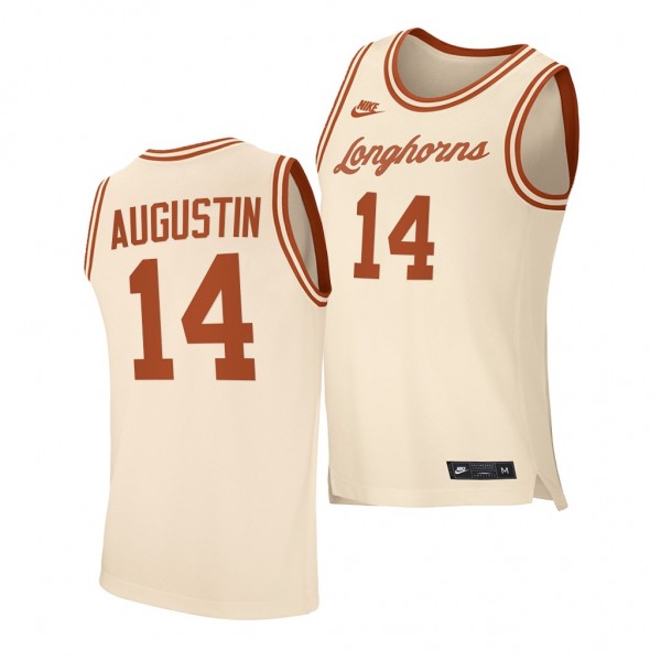 Texas Longhorns D.J. Augustin Cream Retro Replica ...