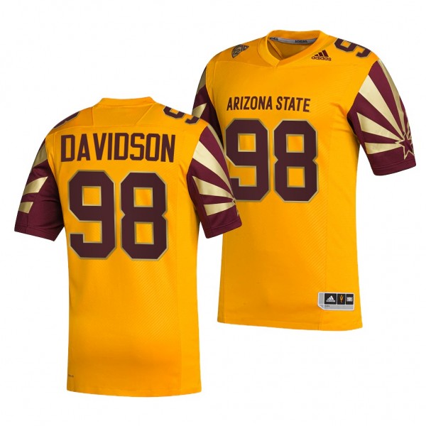 Arizona State Sun Devils D.J. Davidson #98 Gold Re...