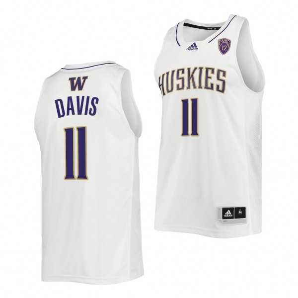 Daejon Davis #11 Washington Huskies 2022 College Basketball White Jersey