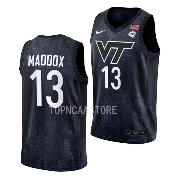 2022-23 Virginia Tech Hokies Dairus Maddox Black S...