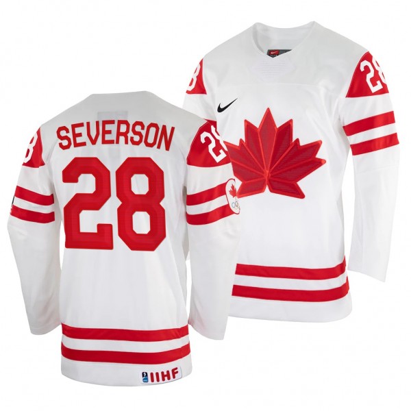 Canada Hockey Damon Severson #28 White Home Jersey...