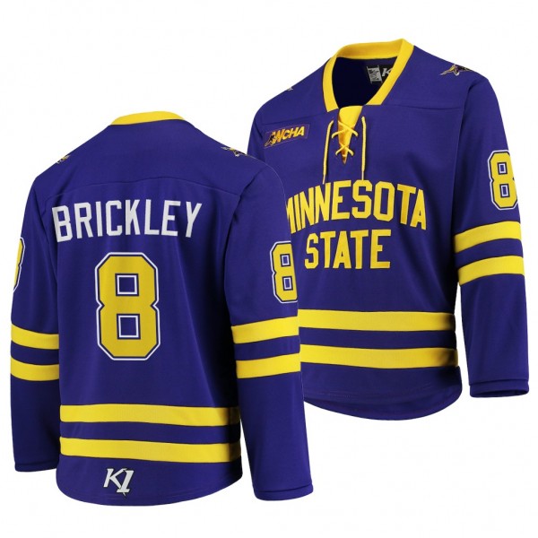 Daniel Brickley Minnesota State Mavericks Purple Replica NHL College Hockey Jersey