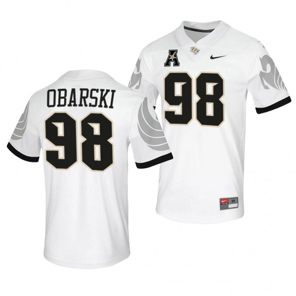 UCF Knights Daniel Obarski #98 White College Football Jersey