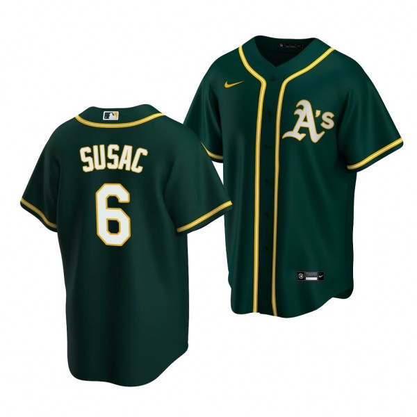 Daniel Susac Oakland Athletics 2022 MLB Draft Jersey Green Alternate Replica