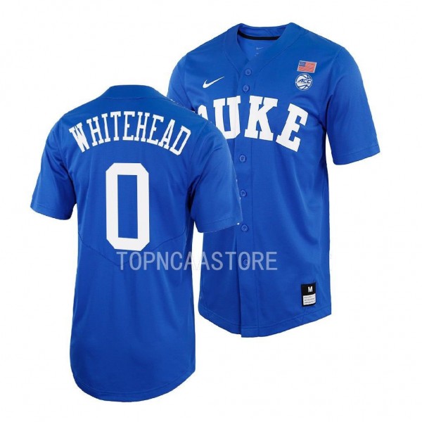 Duke Blue Devils Dariq Whitehead Baseball Shirt Ro...
