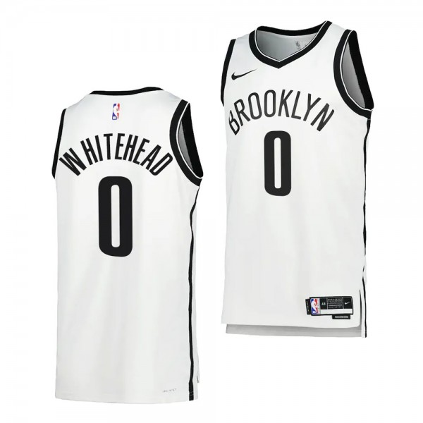 2023 NBA Draft Dariq Whitehead #0 Nets White Assoc...