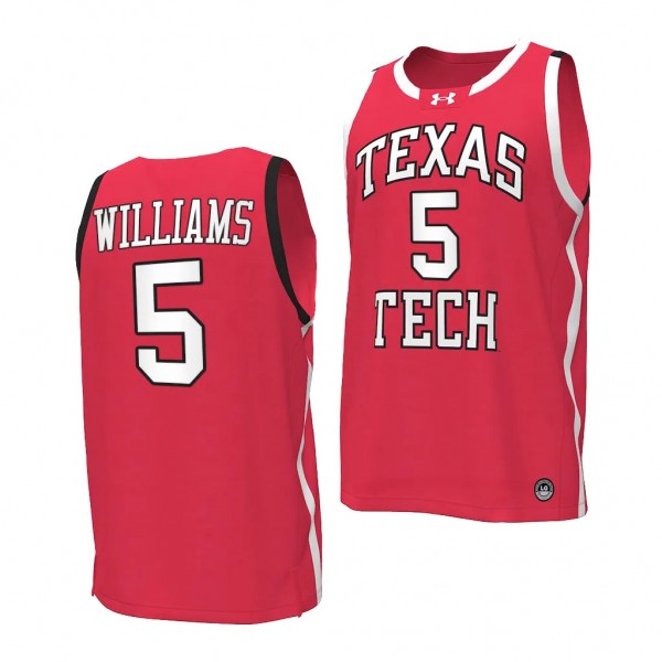 Darrion Williams #5 Texas Tech Red Raiders Replica...