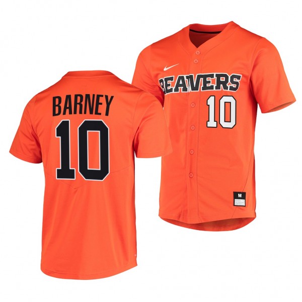 Darwin Barney Oregon State Beavers #10 Orange Elit...