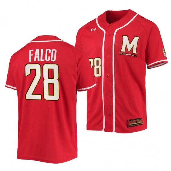 David Falco Maryland Terrapins #28 Red College Bas...