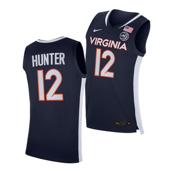 Virginia Cavaliers De'Andre Hunter Navy Road Secon...