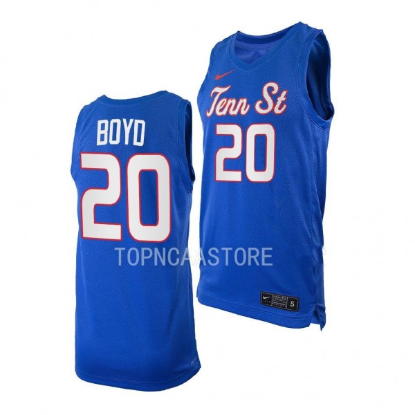 Tennessee State Tigers Dedric Boyd Blue #20 Jersey...