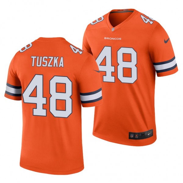 Denver Broncos Derrek Tuszka Orange 2020 NFL Draft...