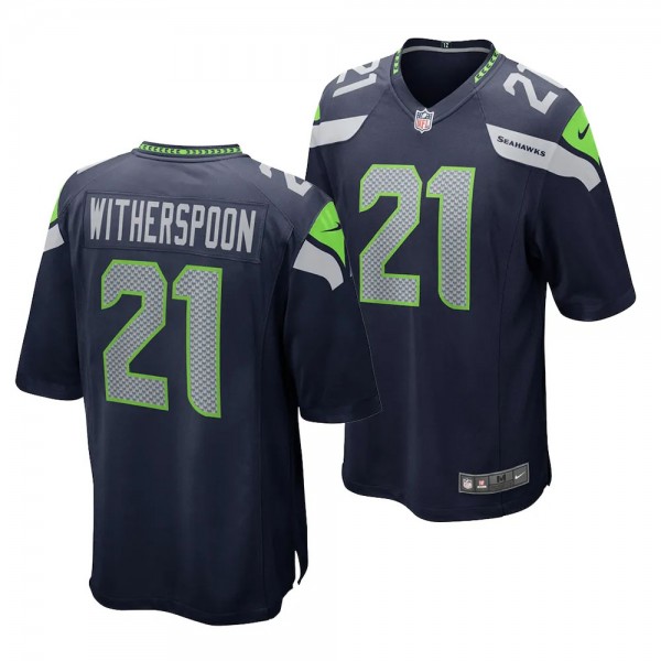 Seattle Seahawks Devon Witherspoon Jersey 2023 NFL Draft Navy #21 Game Men's Seahawks Shirt