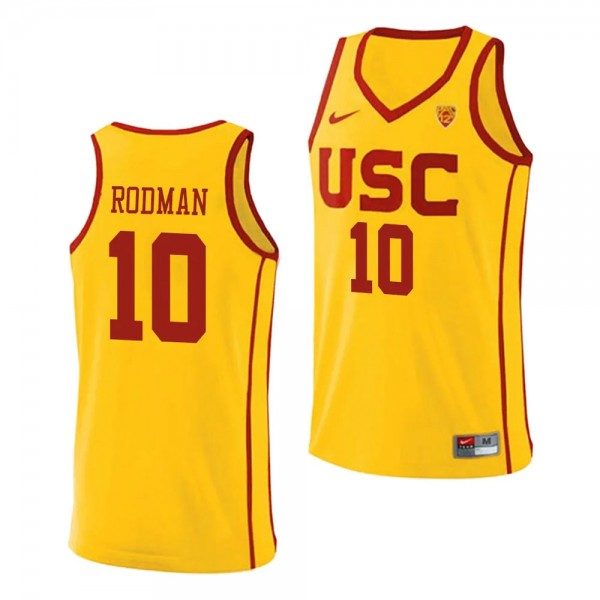 DJ Rodman #10 USC Trojans College Basketball Repli...