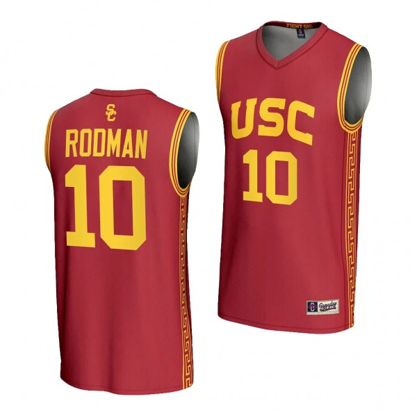 DJ Rodman USC Trojans #10 Cardinal NIL Lightweight Fashion Jersey Men Player Basketball