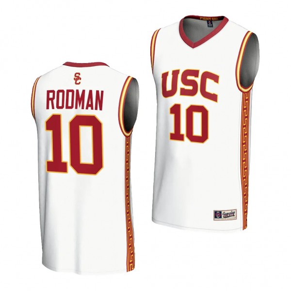 USC Trojans DJ Rodman White #10 NIL Lightweight Fa...