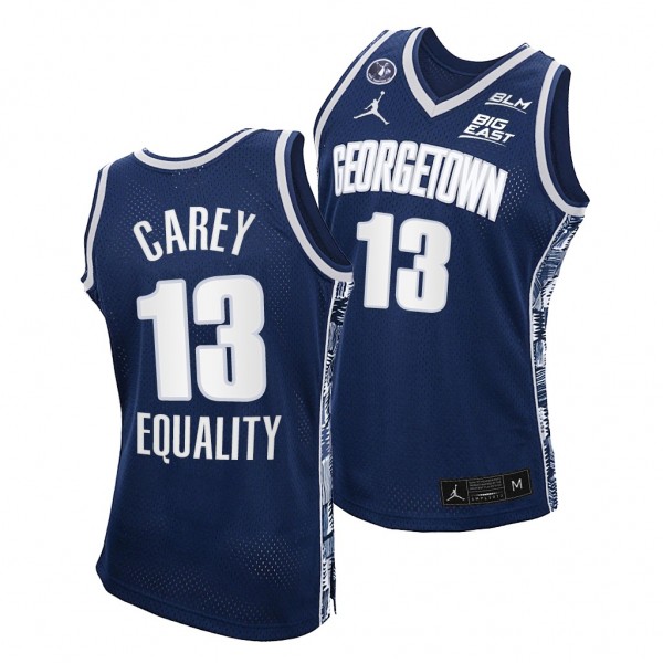 Georgetown Hoyas Donald Carey Navy 2021 Equality H...