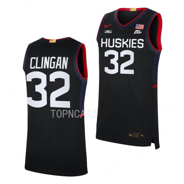 UConn Huskies Donovan Clingan Black #32 Jersey Lim...