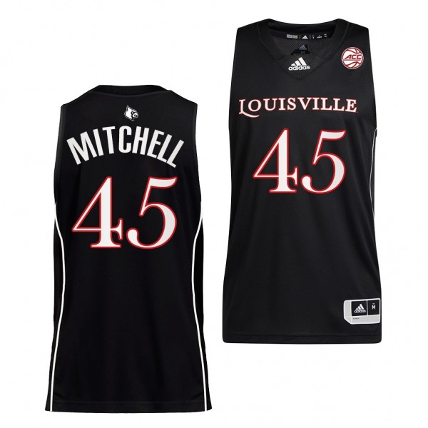 Louisville Cardinals Donovan Mitchell #45 Black Co...