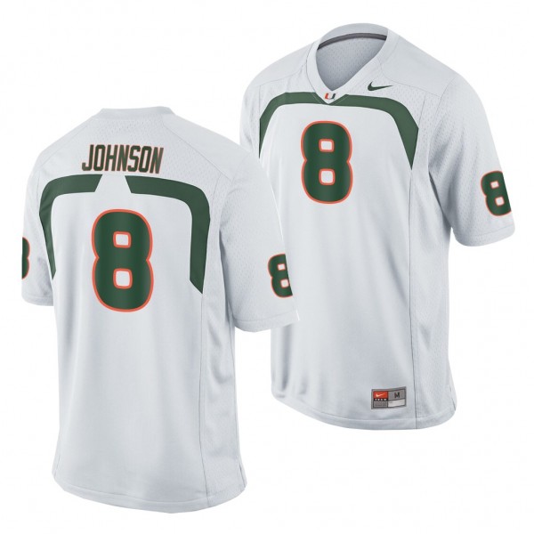 Miami Hurricanes Duke Johnson White Game Men's Col...