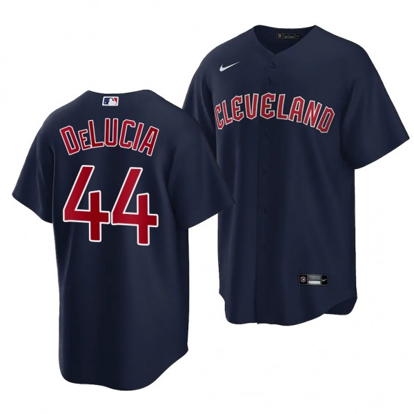 Dylan DeLucia Cleveland Guardians 2022 MLB Draft Jersey Navy Alternate Replica